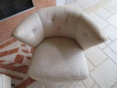 William Billy Haines Sculptural Billy Haines Style Barrel Back Lounge Chairs Mid Century Modern Pair - 1559655