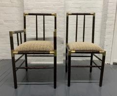 William Billy Haines Set of 6 Billy Haines Faux Bamboo Dining Chairs - 1448929