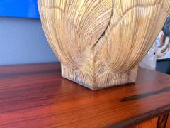 William Billy Haines X Large Patinated Brass Sea Shell Planter Billy Haines Style 1970s - 4761596