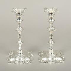 William Cafe Pair George III Silver Candlesticks - 3943308