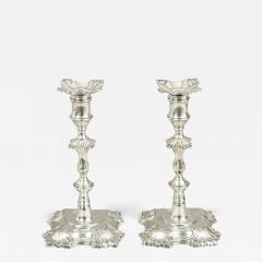 William Cafe Pair George III Silver Candlesticks - 3944716