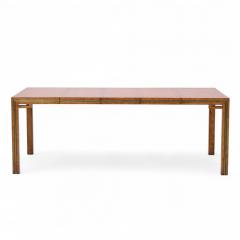 William Doezema William Doezema for Mastercraft Burlwood and Brass Dining Table with 3 Leaves - 4313476