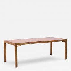 William Doezema William Doezema for Mastercraft Burlwood and Brass Dining Table with 3 Leaves - 4319382