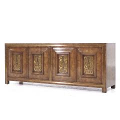 William Doezema William Doezema for Mastercraft Mid Century Burlwood and Brass Credenza - 3834221