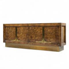 William Doezema William Doezema for Mastercraft Mid Century Burlwood and Brass Credenza - 4320408