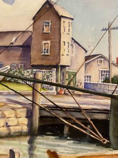 William Douglas Prizer POIGNANT 1940s MARINA WATERCOLOR BY WILLIAM DOUGLAS PRIZER - 1448508