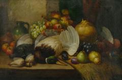 William Duffield Fruit Game Still Life Oil Painting by William Duffield British 1816 1863  - 944876