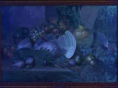 William Duffield Fruit Game Still Life Oil Painting by William Duffield British 1816 1863  - 944877