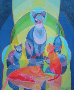 William Emile Schumacher Cats on Glass - 220285