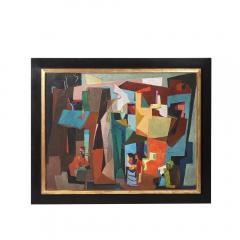 William Freed Art Deco Stage Set Oil on Canvas Painting signed William Freed - 4720236