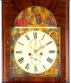 William Fuller Curtis Antique Mahogany Wood Longcase Clock - 3050490