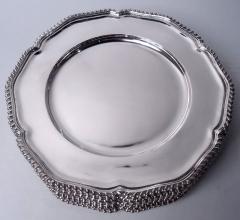 William G DeMatteo Set of 12 Traditional Georgian Hand Made Sterling Silver Dinner Plates - 4537261