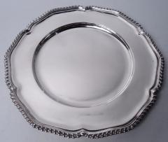 William G DeMatteo Set of 12 Traditional Georgian Hand Made Sterling Silver Dinner Plates - 4537263