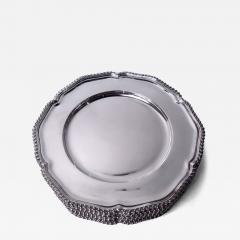 William G DeMatteo Set of 12 Traditional Georgian Hand Made Sterling Silver Dinner Plates - 4538821