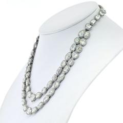 William Goldman William Goldberg Goldberg Platinum 63 Carat Diamond Infinity Necklace - 4390915