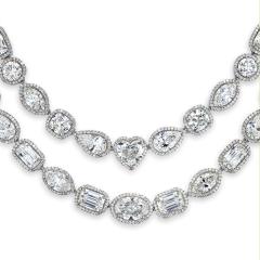 William Goldman William Goldberg Goldberg Platinum 63 Carat Diamond Infinity Necklace - 4390916