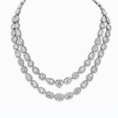 William Goldman William Goldberg Goldberg Platinum 63 Carat Diamond Infinity Necklace - 4390917