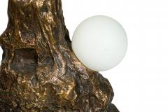 William Guillon French Contemporary Khaos Sculptural Bronze Table Lamp - 4605478