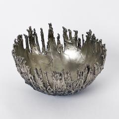 William Guillon GRAVITY BOWL S One of a kind white bronze bowl signed - 3428763