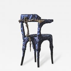 William Guillon IN MEMORIA 1 4 Bronze and satin covered vintage bistro chair - 4310205