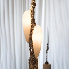 William Guillon LV426 FLOOR LAMP Bronze and porcelain lighting sculpture - 4308644