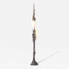 William Guillon LV426 FLOOR LAMP Bronze and porcelain lighting sculpture - 4310204