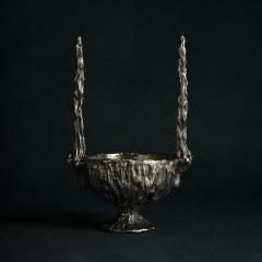 William Guillon OMNIA VANITAS 10 One of a kind sculptural white bronze bowl signed - 2977436