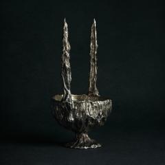 William Guillon OMNIA VANITAS 10 One of a kind sculptural white bronze bowl signed - 2977437