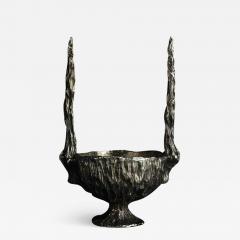 William Guillon VANITE 10 Unique white bronze bowl hand sculpted - 2910669
