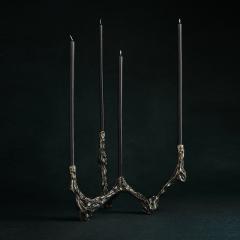 William Guillon VANITE 22 Unique white bronze candleholder hand sculpted - 2907780