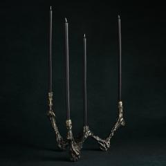 William Guillon VANITE 22 Unique white bronze candleholder hand sculpted - 2907781