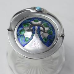 William Hair Haseler English Liberty Sterling and Enamel Cover Sweets Jar 1908 England - 3492435