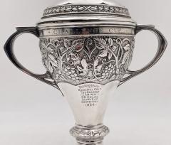 William Haseler Haseler English Sterling Silver 1933 Trophy Covered Cup for Golf Tournament - 3249463
