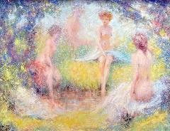 William Henry Clapp Four Nudes in a Forest - 4221200