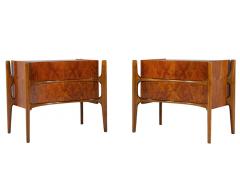 William Hinn Pair of Mid Century Modern Curved Nightstands by William Hinn Circa 1950 s - 3156729