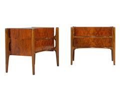 William Hinn Pair of Mid Century Modern Curved Nightstands by William Hinn Circa 1950 s - 3156732