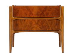 William Hinn Pair of Mid Century Modern Curved Nightstands by William Hinn Circa 1950 s - 3156734