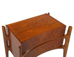 William Hinn Pair of Mid Century Modern Curved Nightstands by William Hinn Circa 1950 s - 3156737