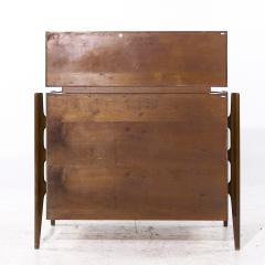 William Hinn William Hinn Mid Century Walnut Curved Front Highboy Dresser - 4157029