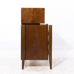 William Hinn William Hinn Mid Century Walnut Curved Front Highboy Dresser - 4157030