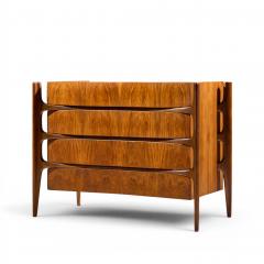 William Hinn William Hinn Mid Century Walnut Curved Front Lowboy Dresser - 4687266