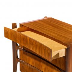 William Hinn William Hinn Mid Century Walnut Curved Front Lowboy Dresser - 4687270