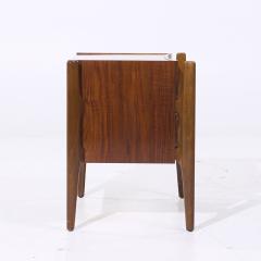 William Hinn William Hinn Mid Century Walnut Curved Front Nightstands Pair - 4049994