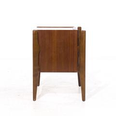 William Hinn William Hinn Mid Century Walnut Curved Front Nightstands Pair - 4156995