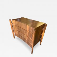 William Hinn William Hinn Sculpted Walnut 4 Drawer Dresser Made in Sweden c 1950s - 4236408