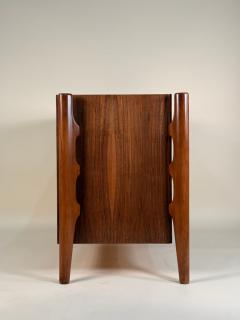 William Hinn William Hinn Sculpted Walnut 4 Drawer Dresser Made in Sweden c 1950s - 4265135