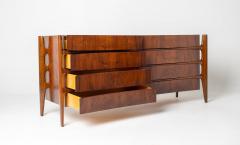William Hinn William Hinn Sculpted Walnut 8 Drawer Dresser Made in Sweden Circa 1950s - 4611547