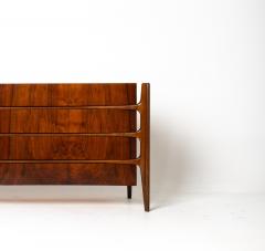 William Hinn William Hinn Sculpted Walnut 8 Drawer Dresser Made in Sweden Circa 1950s - 4611549
