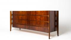 William Hinn William Hinn Sculpted Walnut 8 Drawer Dresser Made in Sweden Circa 1950s - 4611552