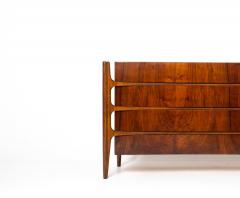 William Hinn William Hinn Sculpted Walnut 8 Drawer Dresser Made in Sweden Circa 1950s - 4611553